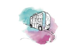 Zeichnung eines Busses